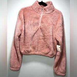 SO juniors soft fur jacket pink size Small